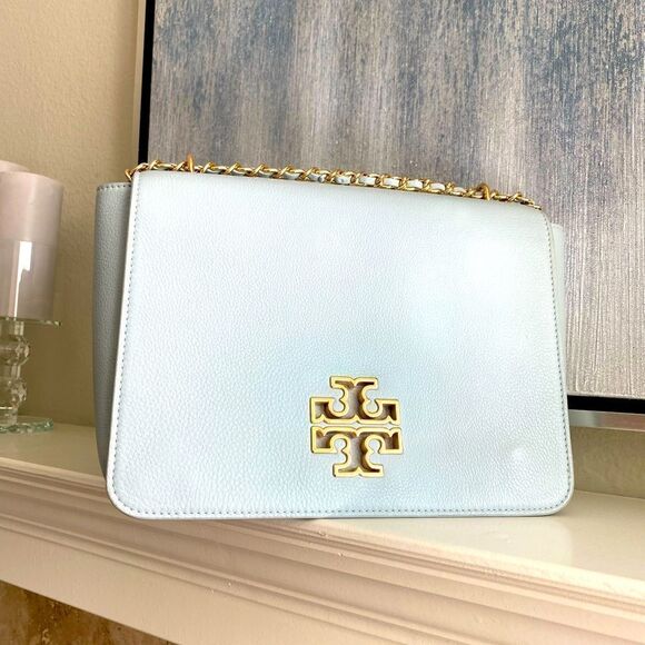 Mint blue Tory Burch satchel - Picture 2 of 7